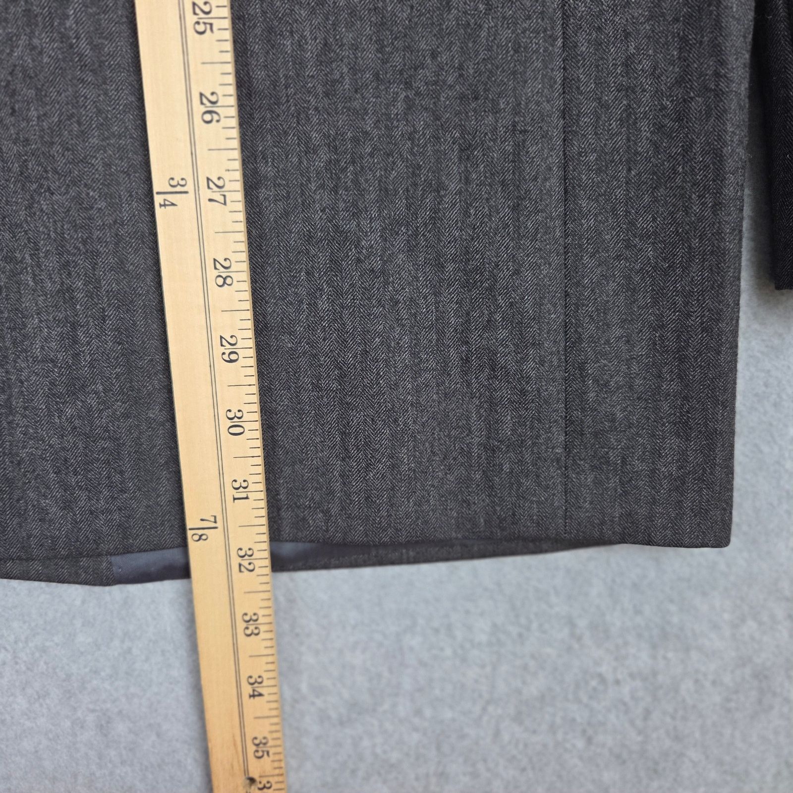 Hart Schaffner Marx Hart Schaffner Marx 41 Dark Gray Wool Blazer Sport Coat Size 40R - 11 Thumbnail