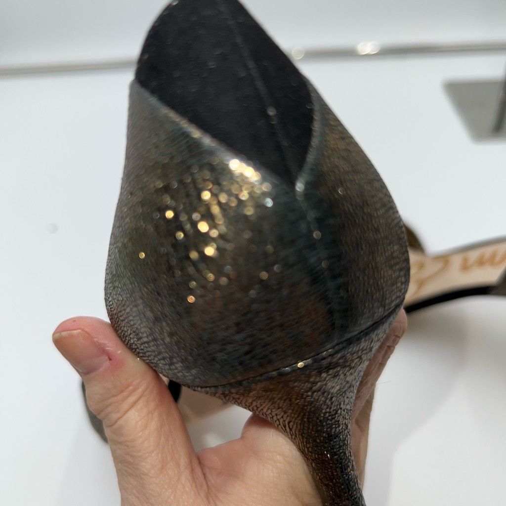 Sam Edelman Sam Edelman Opal Pumps Pointed Toe Heels Metallic Gold Leather Size US 9.5 / IT 39.5 - 10 Thumbnail