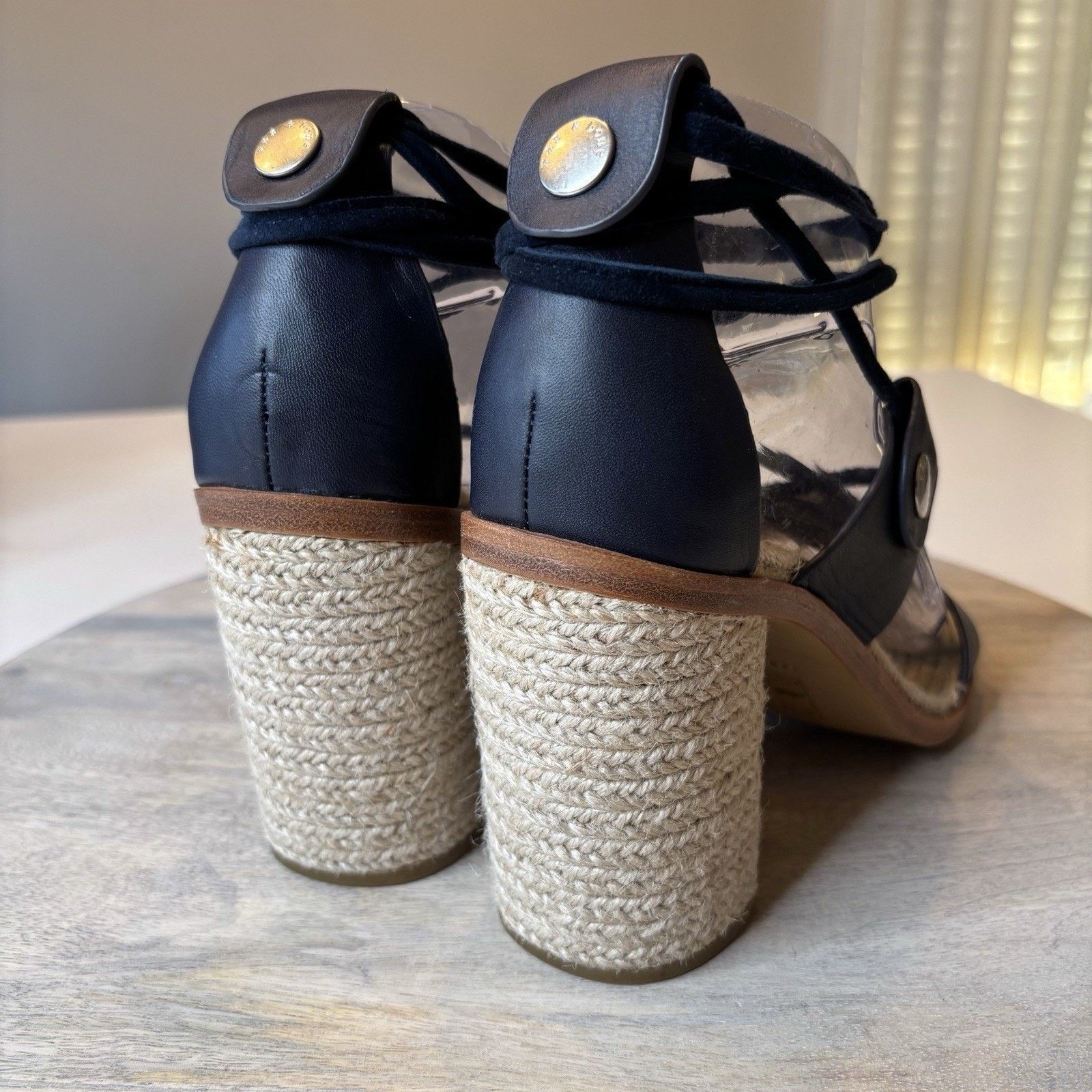 Rag & Bone Rag & Bone Women's Eden Navy Blue Lace-Up Heels Size 7 Size US 7 / IT 37 - 8 Thumbnail