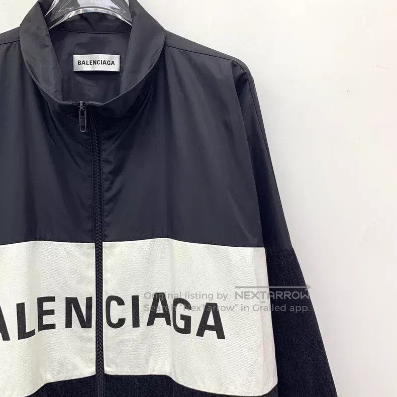 Balenciaga Balenciaga Black logo letter printed stand collar zip long Size XXS / US 00 / IT 34 - 3 Thumbnail