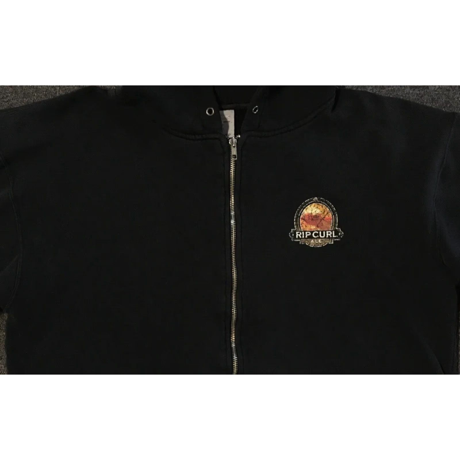 Quiksilver Vtg Rip Curl Faded Distress Zip Hoodie L Surf Skate Grunge OP Billabong 90s Y2K Hoodie Mens Black Regular Size L Sweatshirt Size US L / EU 52-54 / 3 - 7 Thumbnail