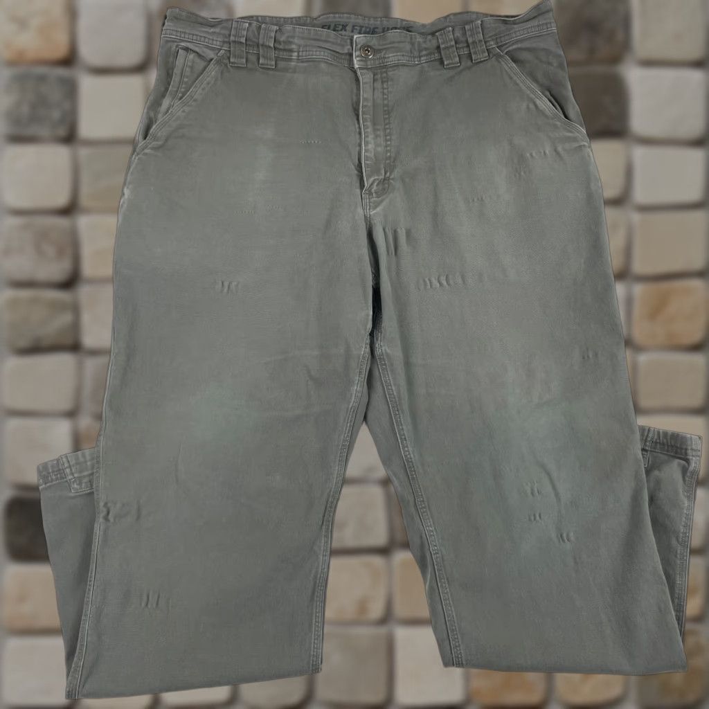 Vintage Duluth Pants Mens 42 x 32 Gray Flex Fire Hose Canvas Relaxed Carpenter Workwear Pants Carptner? Size US 42 / EU 58 - 1 Thumbnail