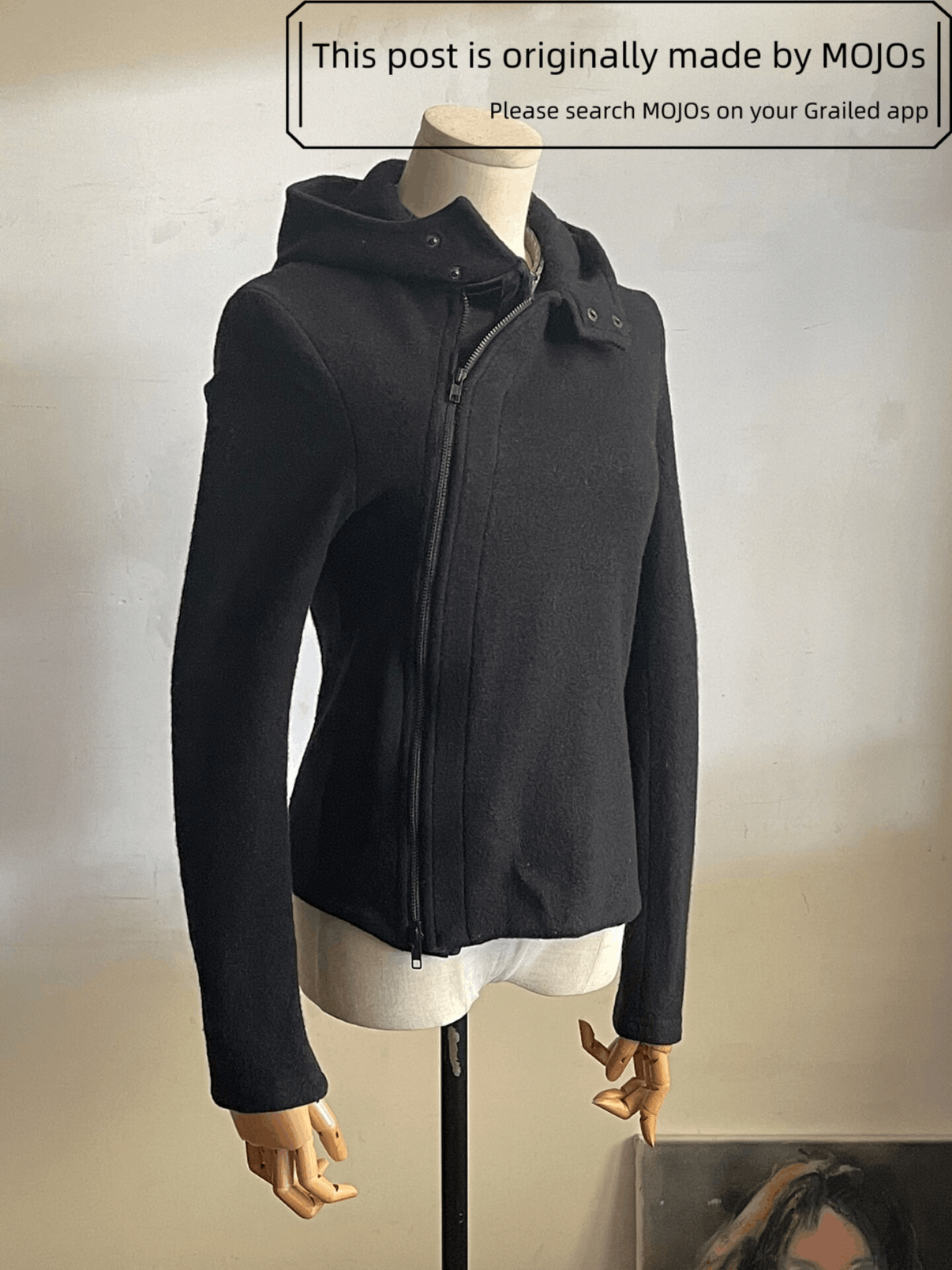 Ann Demeulemeester Sz XS Ann Demeulemeester Cross Zip Wool Hoodie mojos2214 Size US XS / EU 42 / 0 - 4 Thumbnail