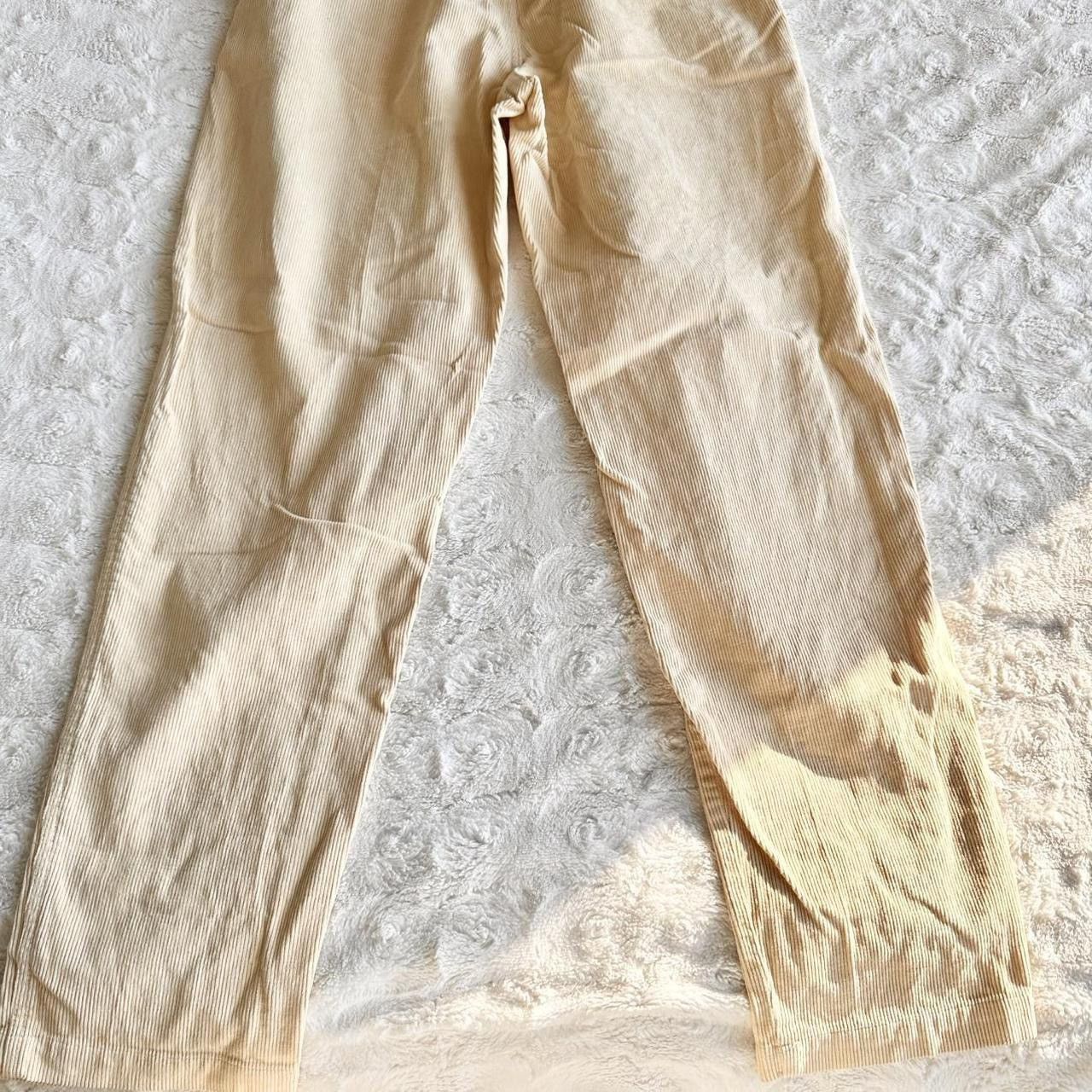 Other Vintage Liz Wear Corduroy Pants Womens 4 Cream High Waist Size 26" / US 2 / IT 38 - 7 Thumbnail