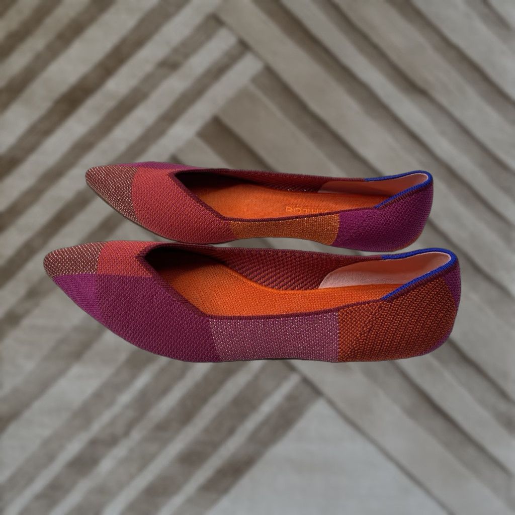 Rothy's Rothy’s The Point Flat Slip On Women Size 11 Metallic Pomegranate Limited Edition Multicolor Size US 11 / IT 41 - 1 Thumbnail