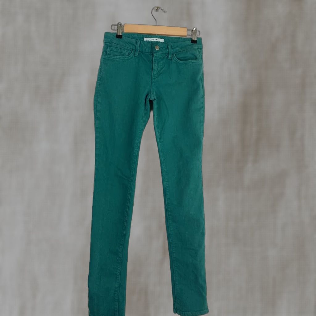 Vintage Joes Jeans Womens Jeans Chelsea Skinny 28x33 Stretch Jade Green 27 28in Inseam 33 Cotton Blend Denim Green Size 28" / US 6 / IT 42 - 1 Thumbnail