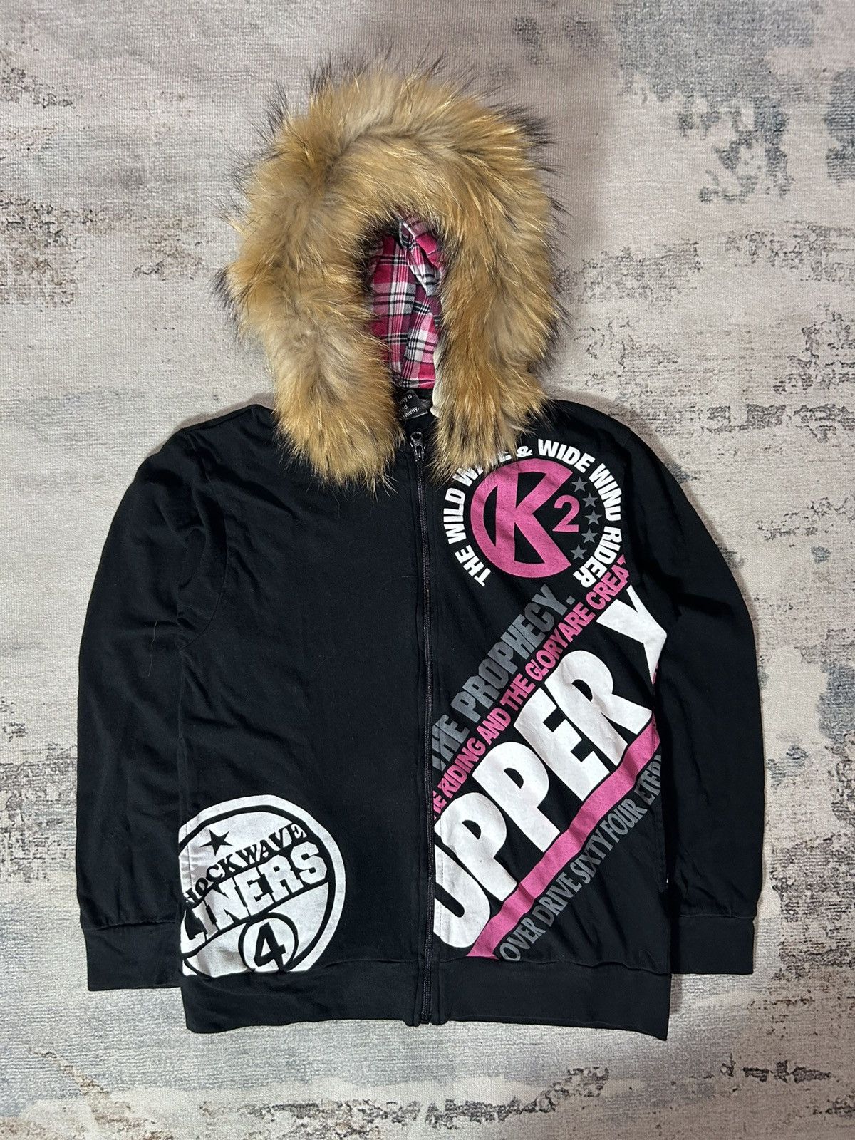 Faux Fur Poem Zip Hoodie Lgb Style