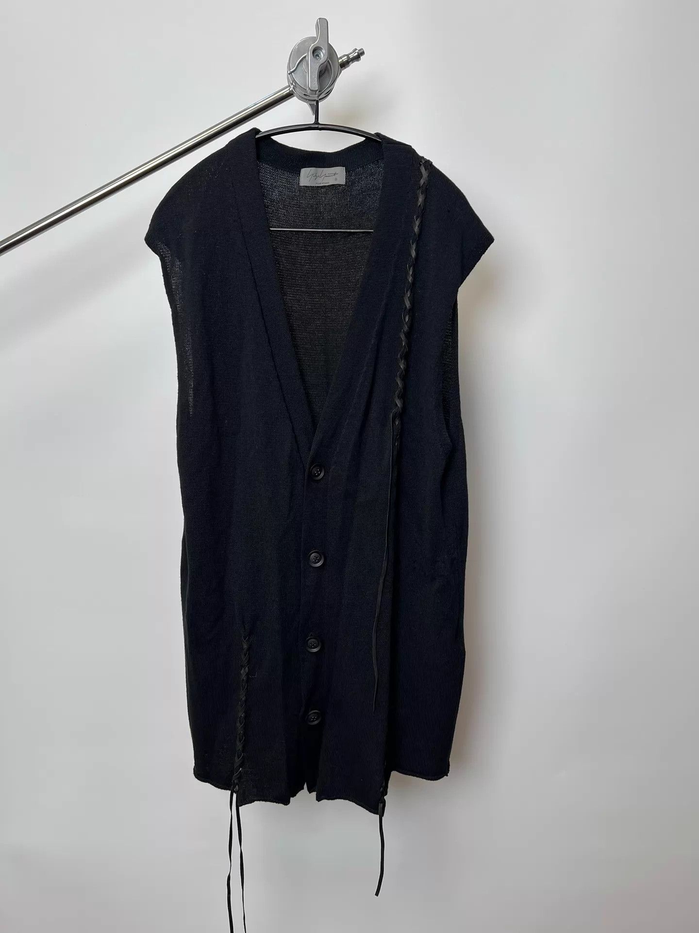 Yohji Yamamoto Yohji Yamamoto Cowhide Knot Drape Main Line Vest Size US L / EU 52-54 / 3 - 1 Thumbnail