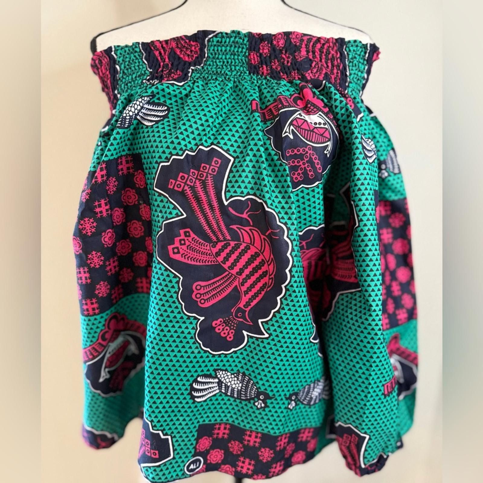 Other Handmade boho blouson top bird polka dot novelty print M/L Size M / US 6-8 / IT 42-44 - 2 Thumbnail