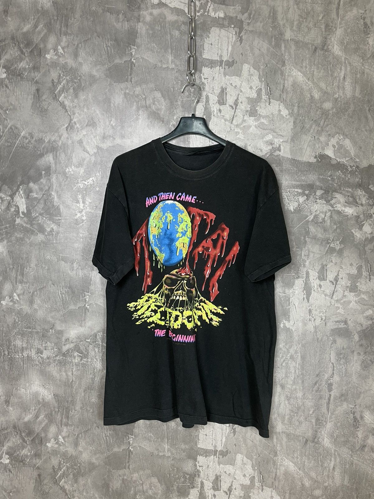 Band Tees × Vintage Vintage Black Faded Y2K Earth Y2K Streetwear Hype T shirt Size US M / EU 48-50 / 2 - 1 Thumbnail