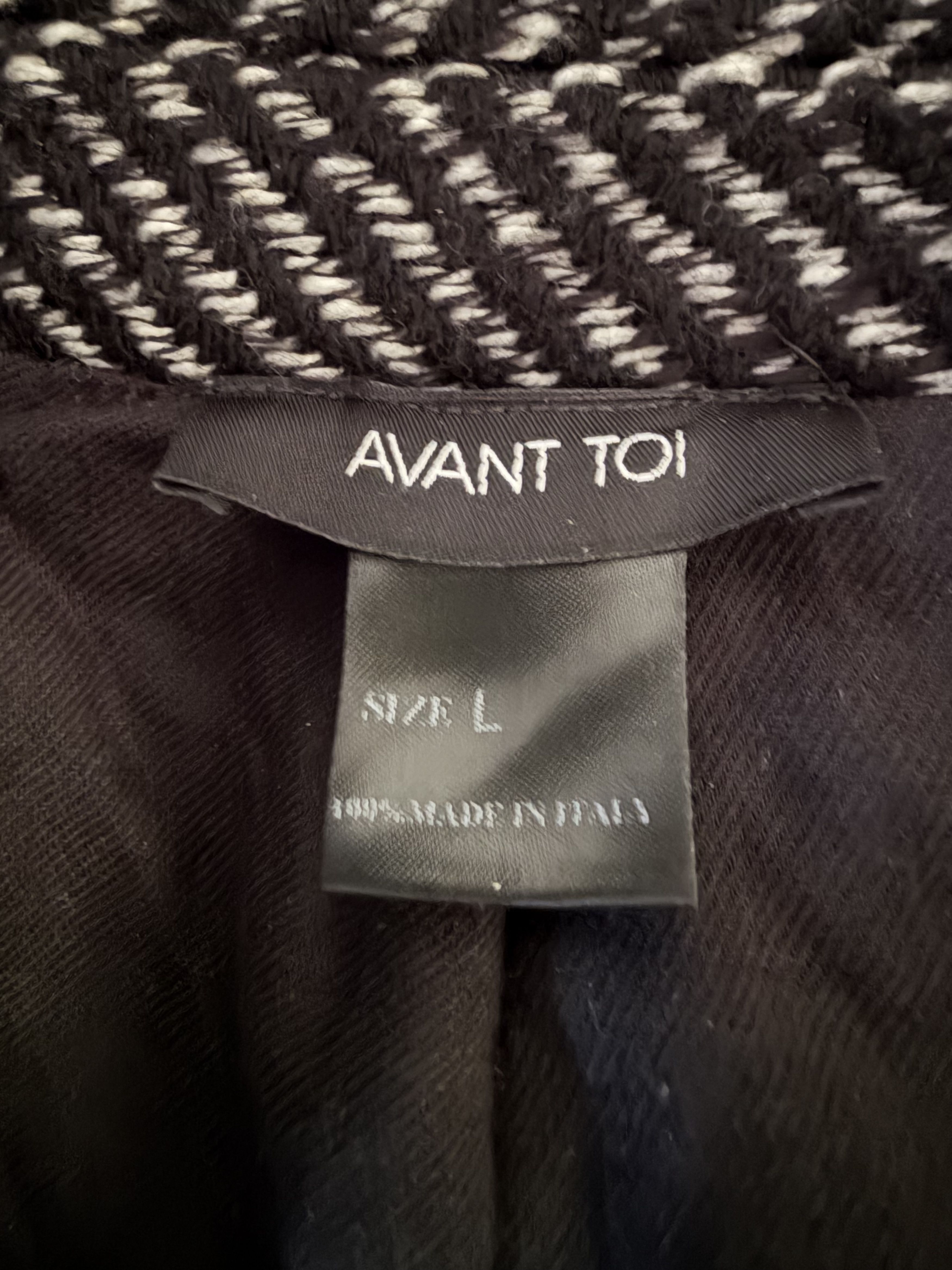 Avant Toi Distressed Herringbone Virgin Wool Coat Size US L / EU 52-54 / 3 - 17 Thumbnail
