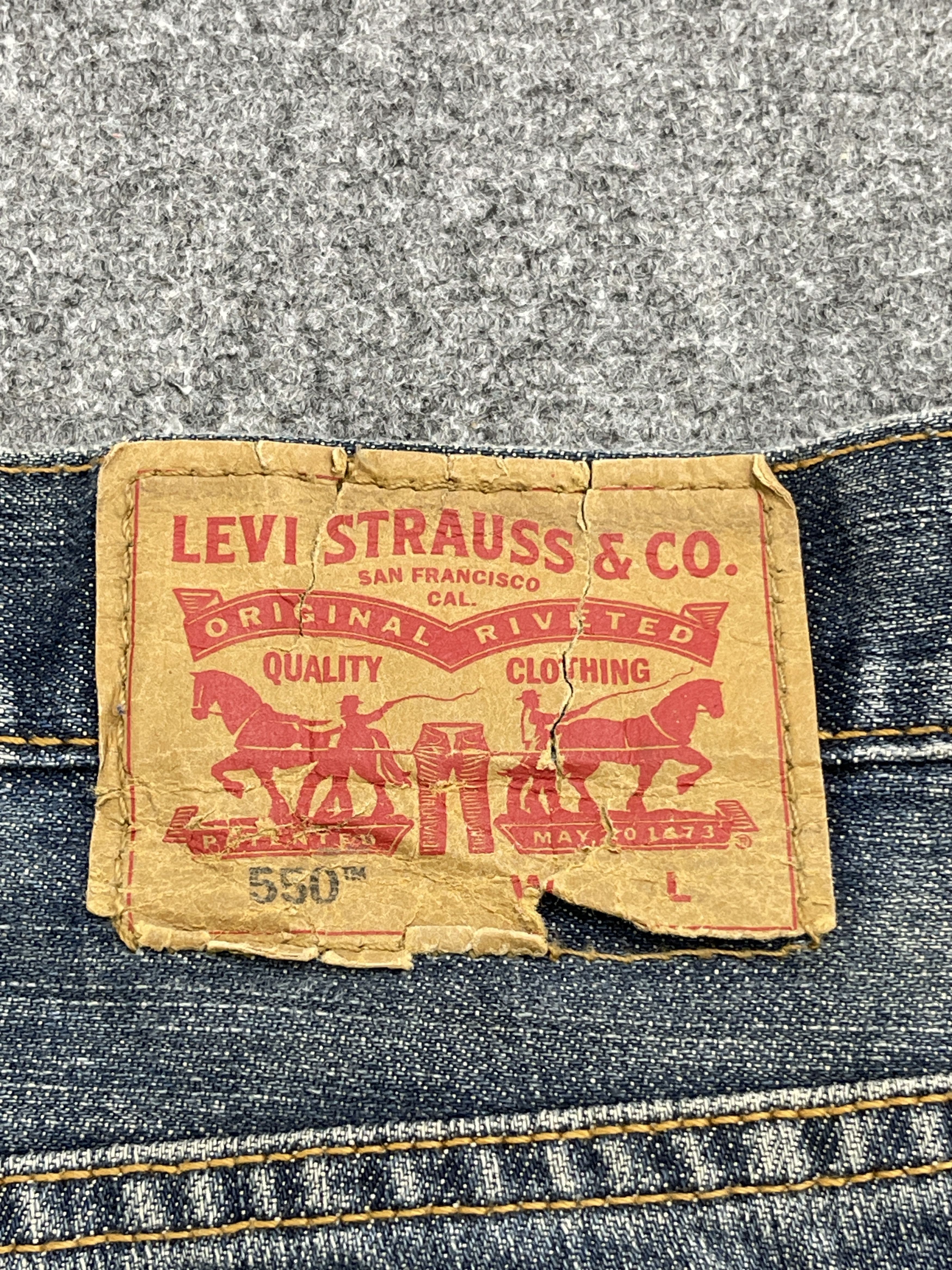 Levi's Big Size Vintage Levis 550 Blue Denim Jeans DP2500 Size US 44 / EU 60 - 5 Thumbnail