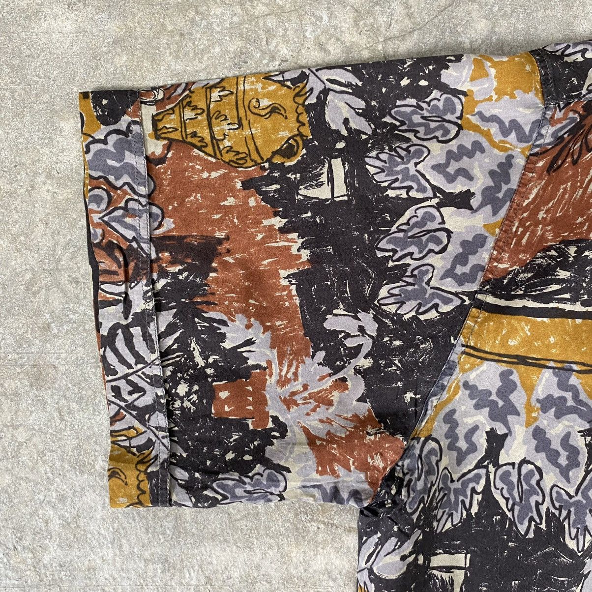 Yves Saint Laurent Vintage 90’s YSL Pour Homme Batik Abstract Button Ups Shirts Size US L / EU 52-54 / 3 - 10 Thumbnail