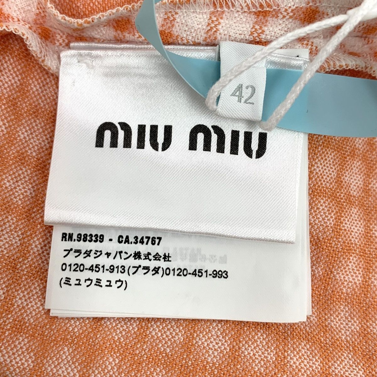 Miu Miu Miu Miu Orange Lace Trim Plaid Cami Tank Top K26WX Size M / US 6-8 / IT 42-44 - 7 Thumbnail