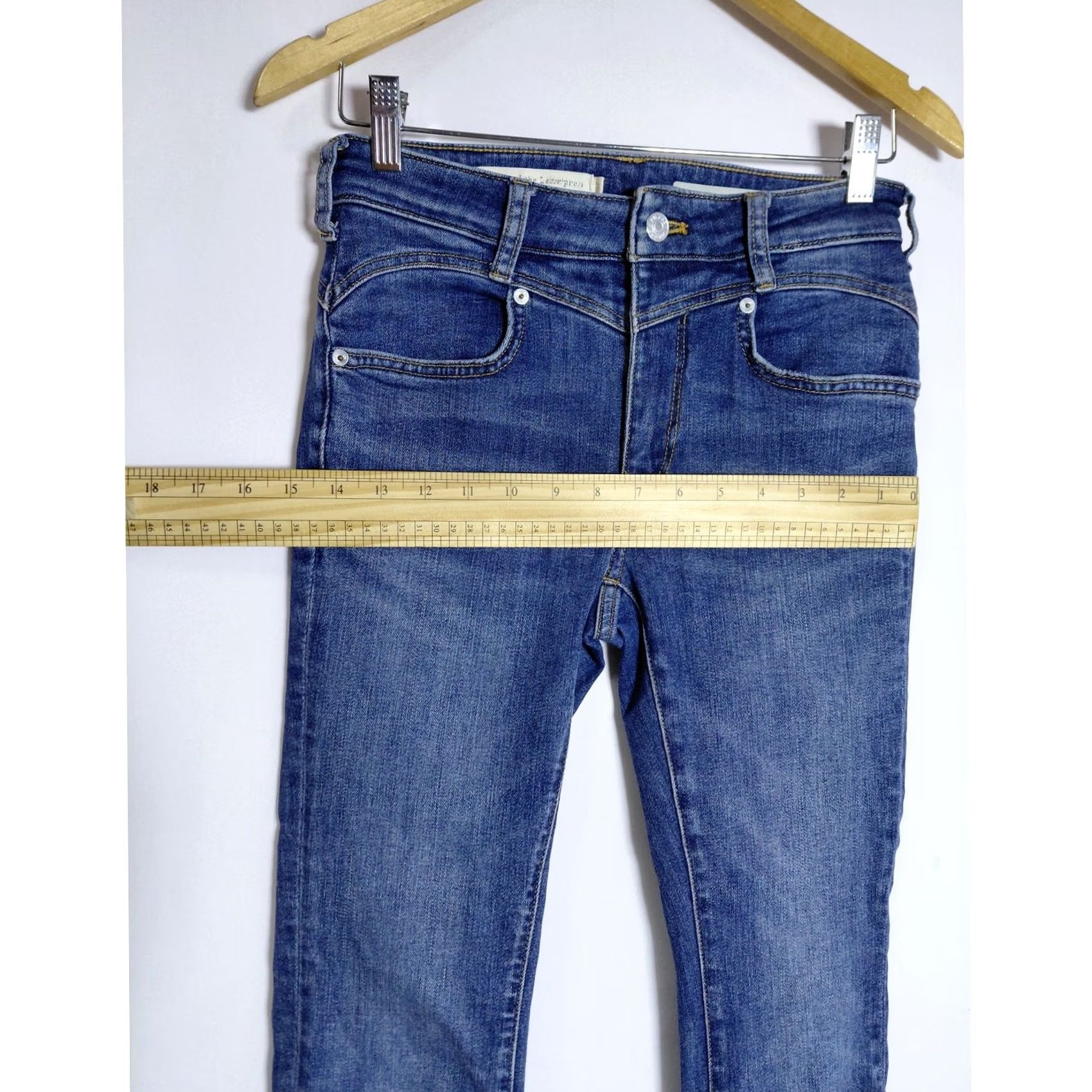 Anthropologie Anthropologie Pilcro Stet High-Rise Skinny Jeans 27 Blue Women Regular Slim Stretch Denim 100% Cotton Size 27" / US 4 / IT 40 - 7 Thumbnail