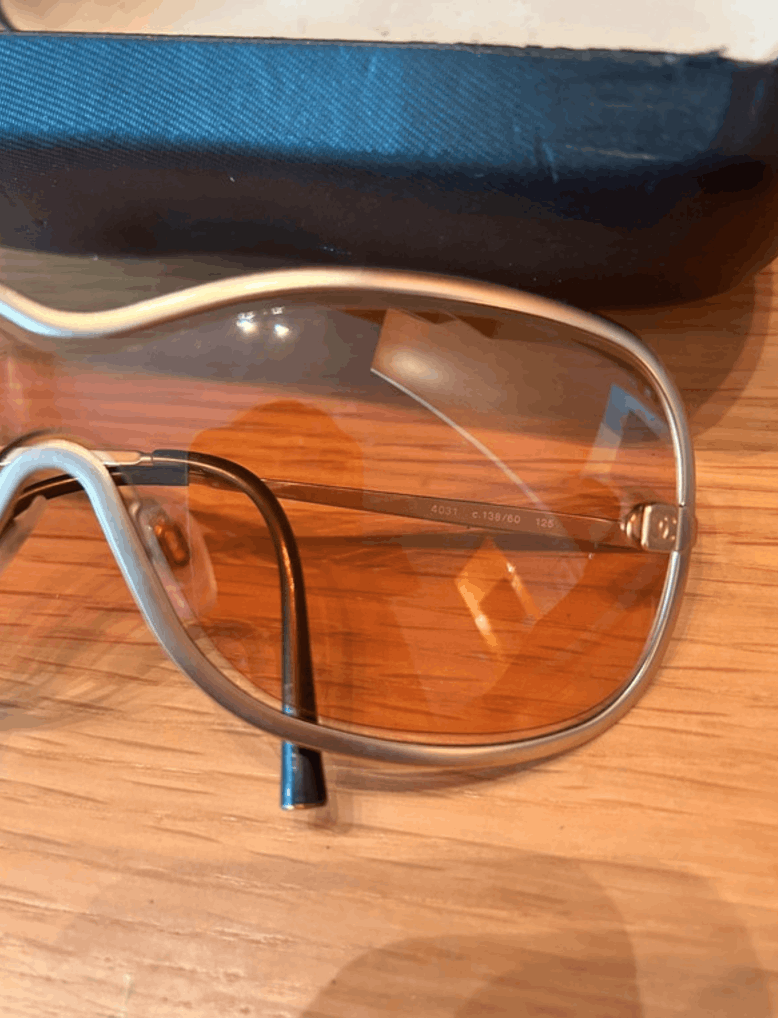 Chanel Chanel Sunglasses 4031 Rhinestone Logo Rimless 4017Vintage Size ONE SIZE - 3 Thumbnail