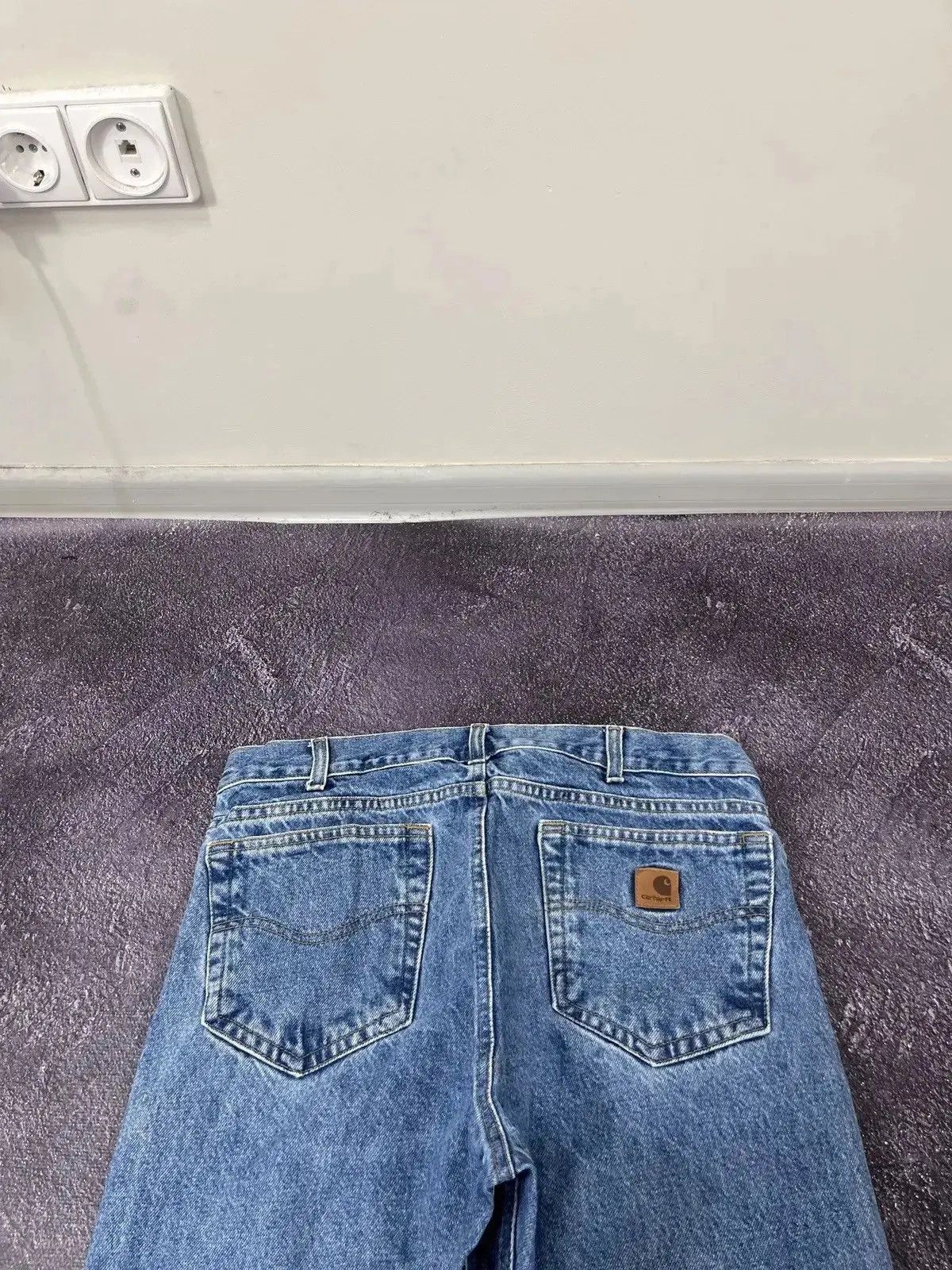 Carhartt × Vintage Vintage Carhartt Blue Denim Work Hype Straight Fit Jeans Size US 33 - 5 Thumbnail