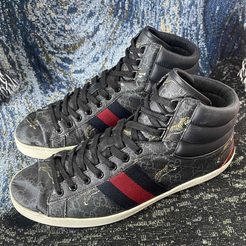 Gucci Gucci Ace GG Supreme High-Top Sneakers Size US 9.5 / EU 42-43 - 1 Thumbnail