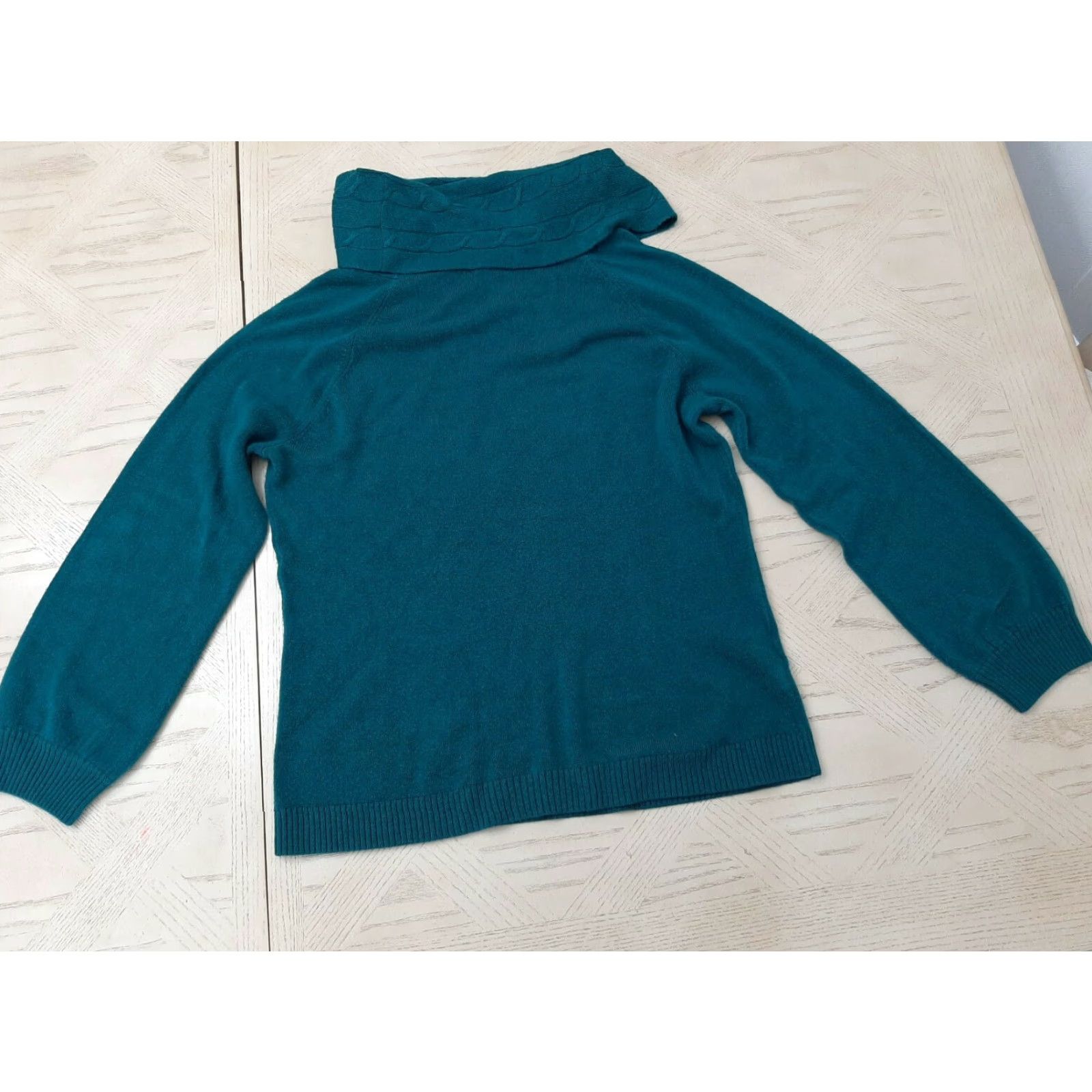 Jones New York Jones Wear New York Long Sleeve Turtleneck Sweater M Women Wool Blend Green Pullover Petite NSW Size M / US 6-8 / IT 42-44 - 4 Thumbnail
