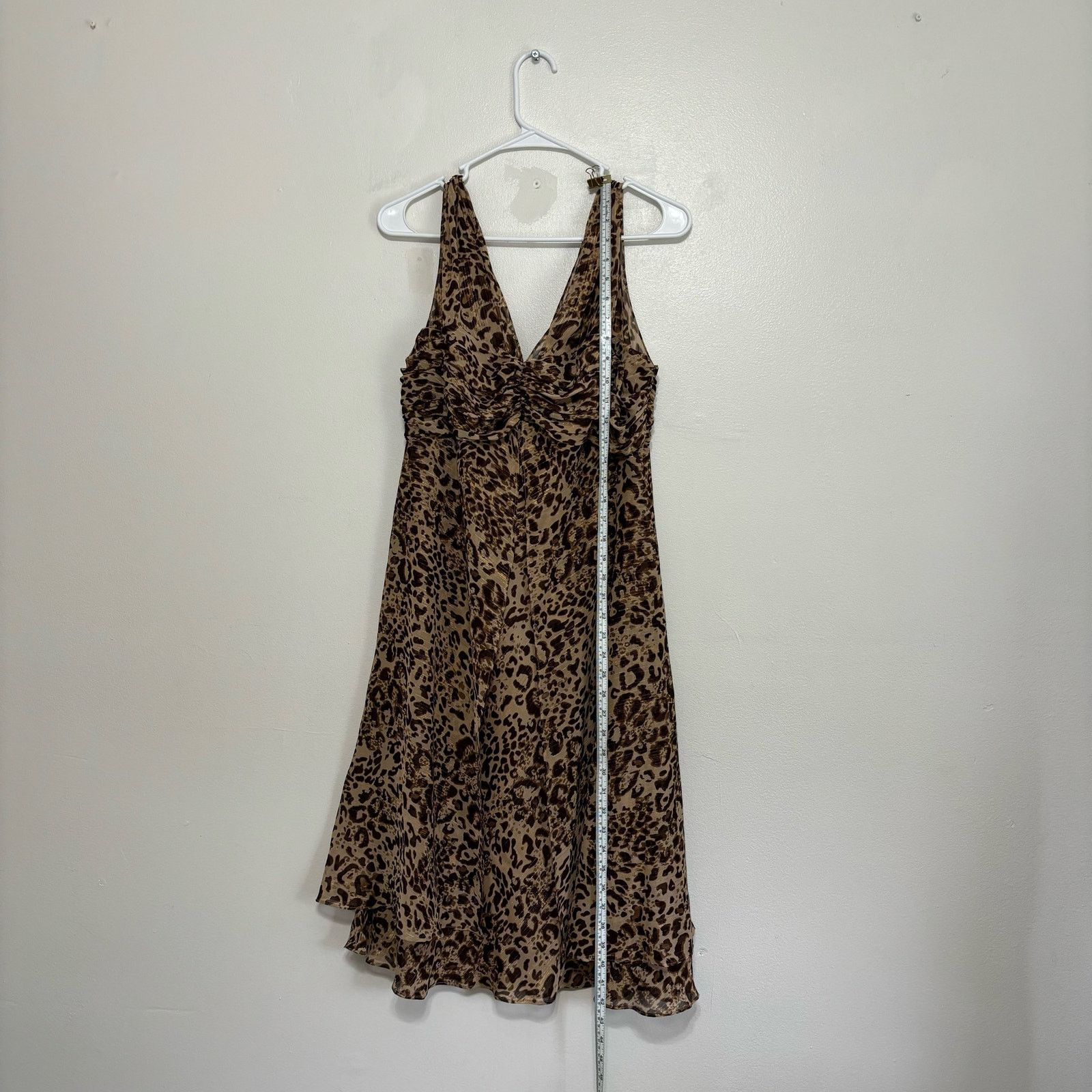 Other Sheri Martin Leopard Metallic Ruched Dress Size 12 Size XL / US 12-14 / IT 48-50 - 2 Thumbnail