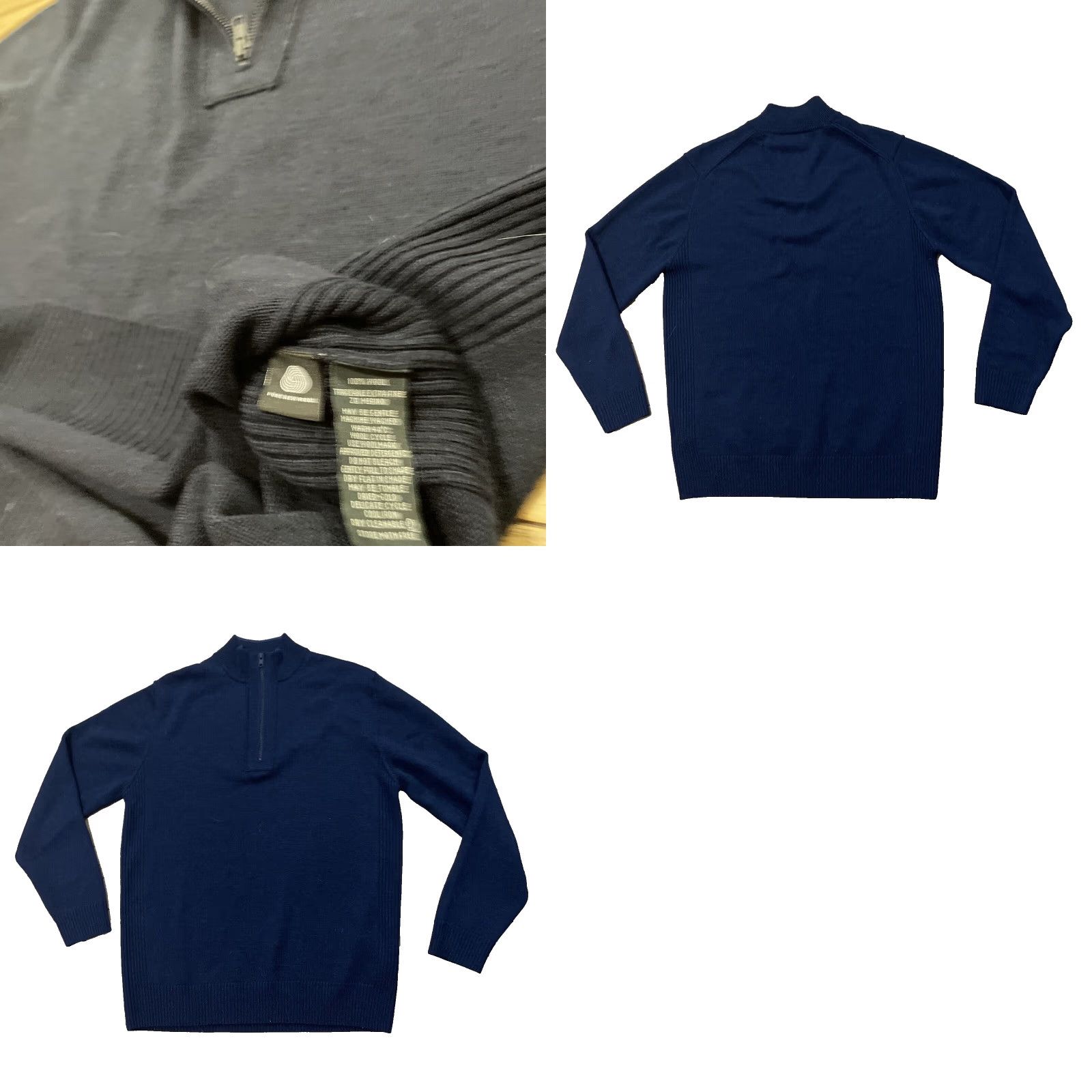 Rodd & Gunn ROD & GUNN Mens M Wool Quarter Zip Sweater Blue Pullover 1/4 Zip Preppy Casual Formal Workwear Gap Hole M Size US M / EU 48-50 / 2 - 10 Thumbnail