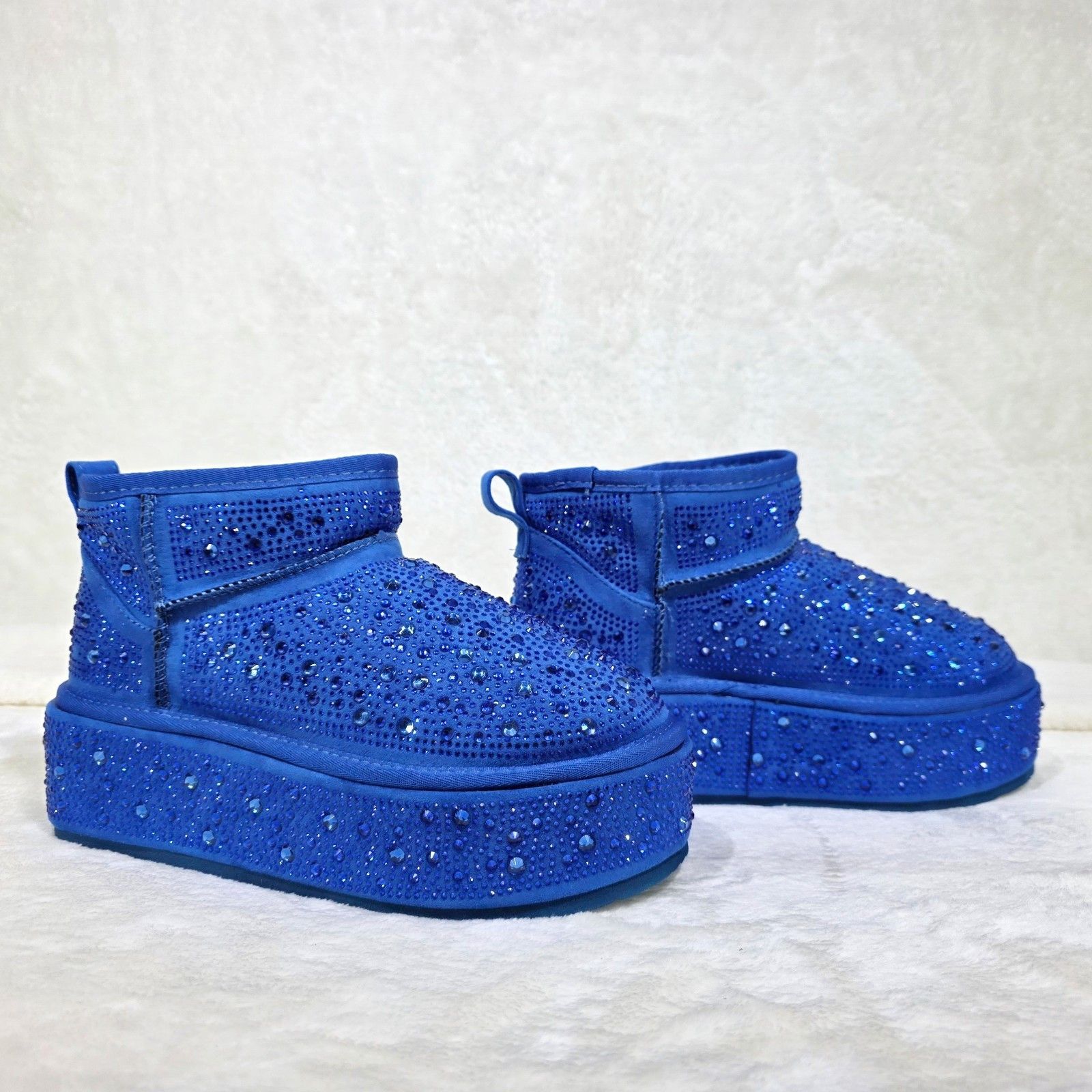 Other Ego Flashy fx Fur Lined Winter Platform Ankle Boots Bright B Size US 8.5 / IT 38.5 - 4 Thumbnail