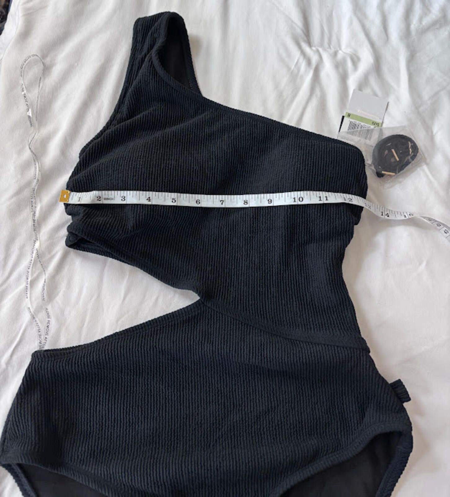 Michael Kors Michael Kors Black One-Shoulder Cutout Swimsuit NWT Size 8 Size ONE SIZE - 6 Thumbnail