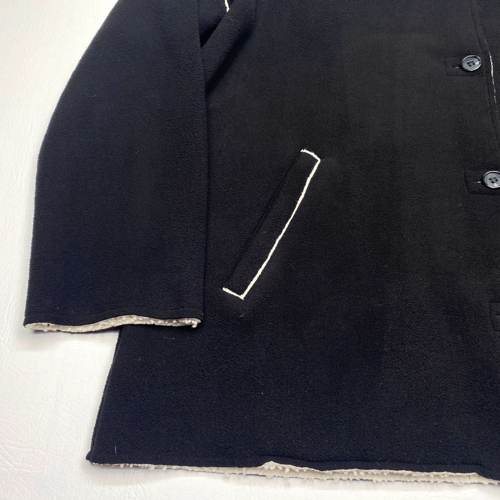 Evan Picone VINTAGE Evan-Picone Fleece Jacket Womens 1X Black Button Up Serpa Lined Pocket 7607 Size XL / US 12-14 / IT 48-50 - 3 Thumbnail