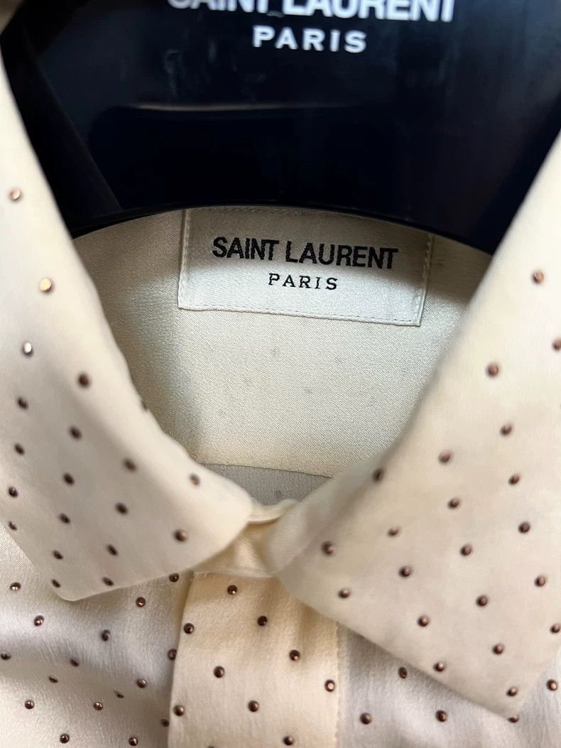 Saint Laurent Paris Saint Laurent Paris Saint Laurent Champagne Silk Studded S Size US M / EU 48-50 / 2 - 3 Thumbnail