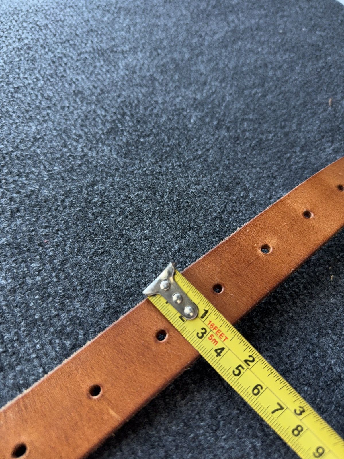 Japanese Brand Vintage 00s Western Cowboy Brown Leather Belt Minimal Buckle Size ONE SIZE - 18 Thumbnail