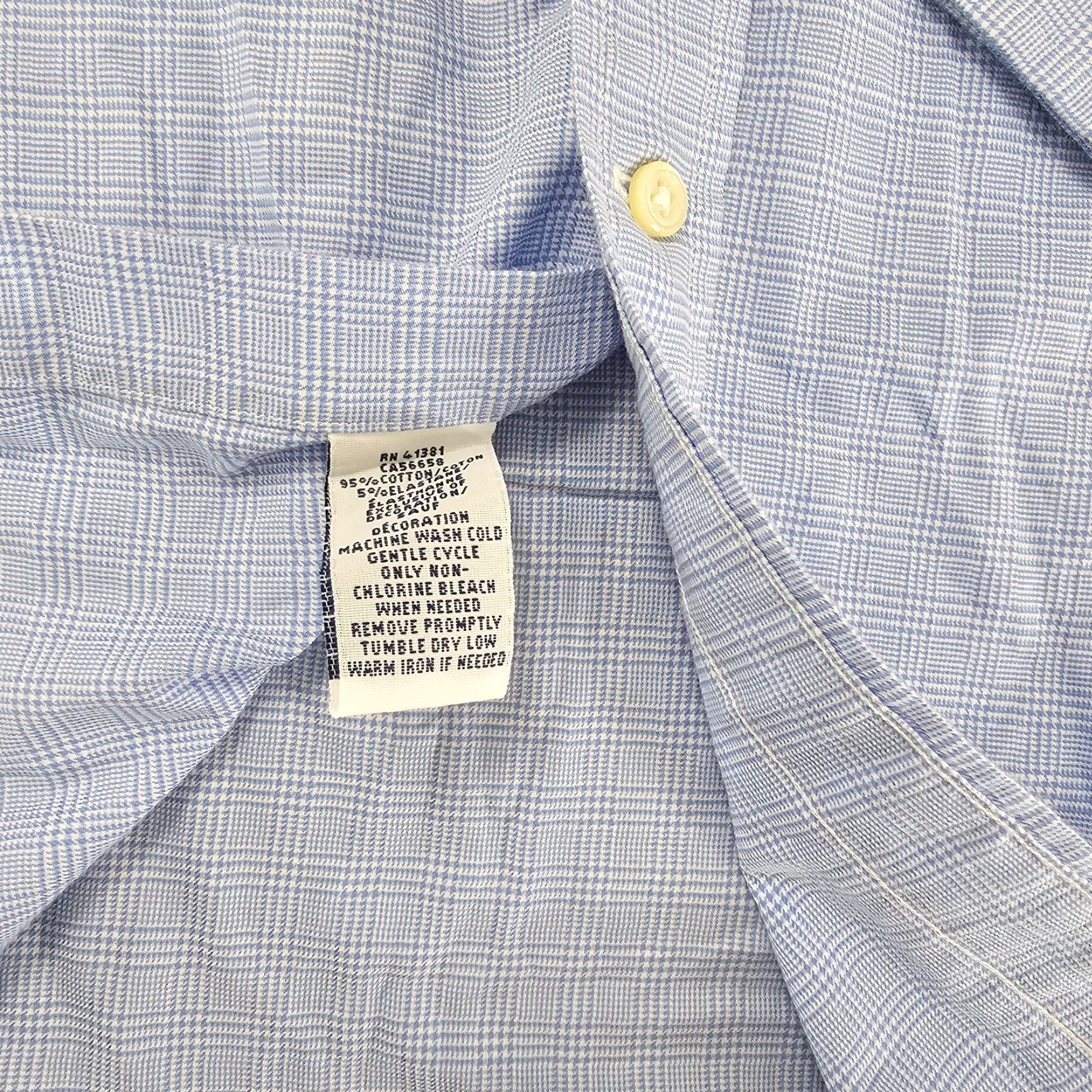 Polo Ralph Lauren Polo Ralph Lauren Dress Shirt Mens 16 Blue Grid Check Button Up Cotton Shirt Size 42R - 6 Thumbnail