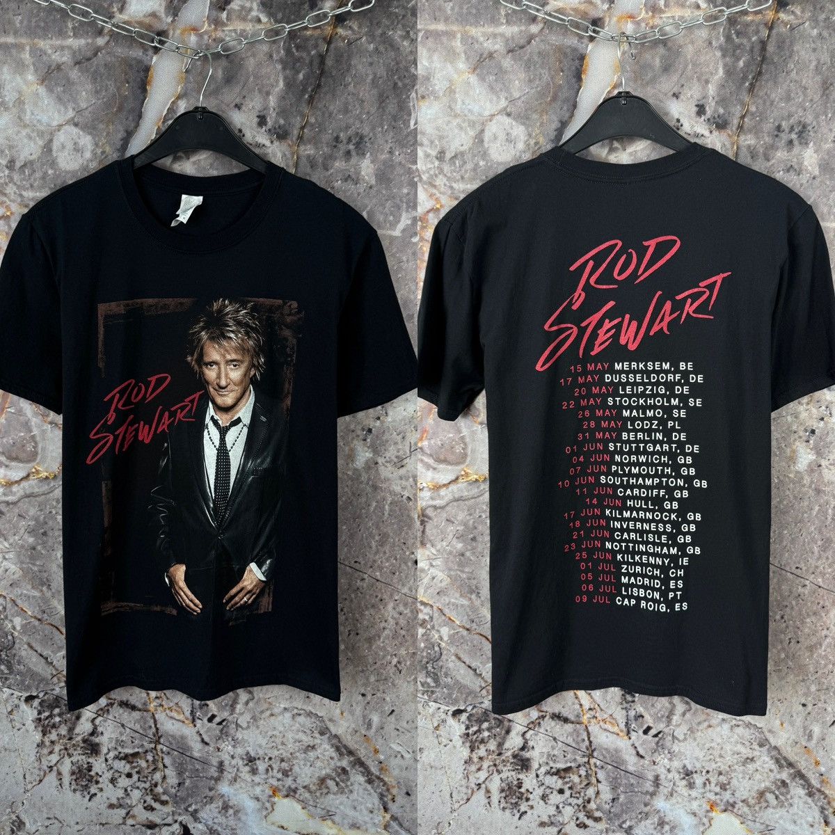 Vintage eBay: Rod Stewart Tour T-Shirt Black Graphic Band Concert Size US L / EU 52-54 / 3 - 1 Thumbnail