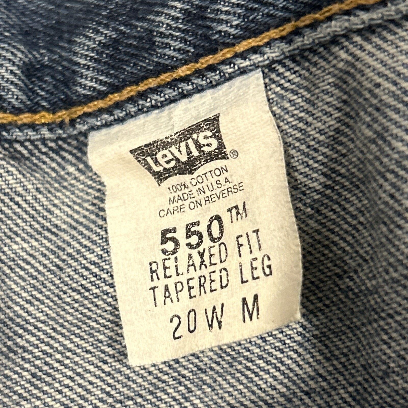 Levi's Made In USA Levis 550 Baggy Tapered Jeans Womens 20W 38x30 Size 42" / US 20 - 3 Thumbnail