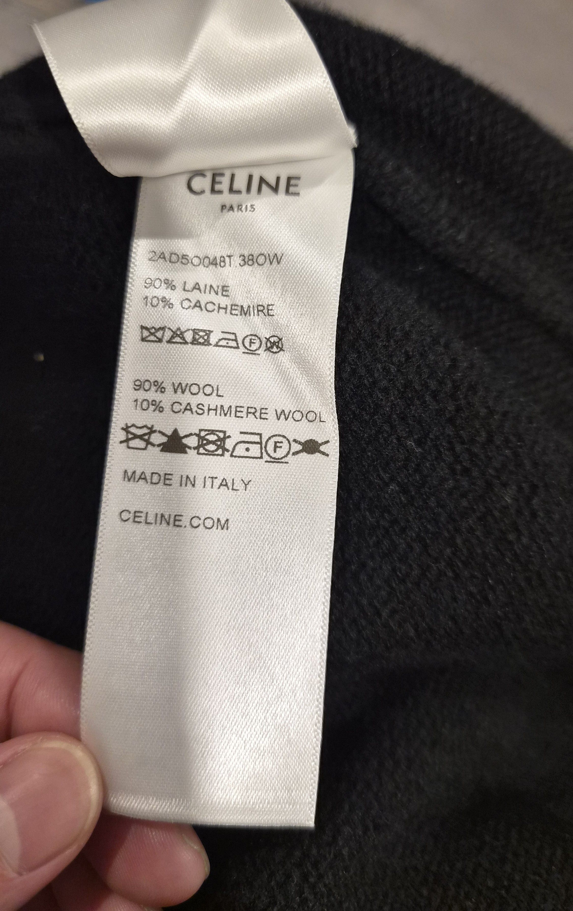Celine Celine Black Wool Cashmere Blend Zip Hoodie Size US L / EU 52-54 / 3 - 7 Thumbnail
