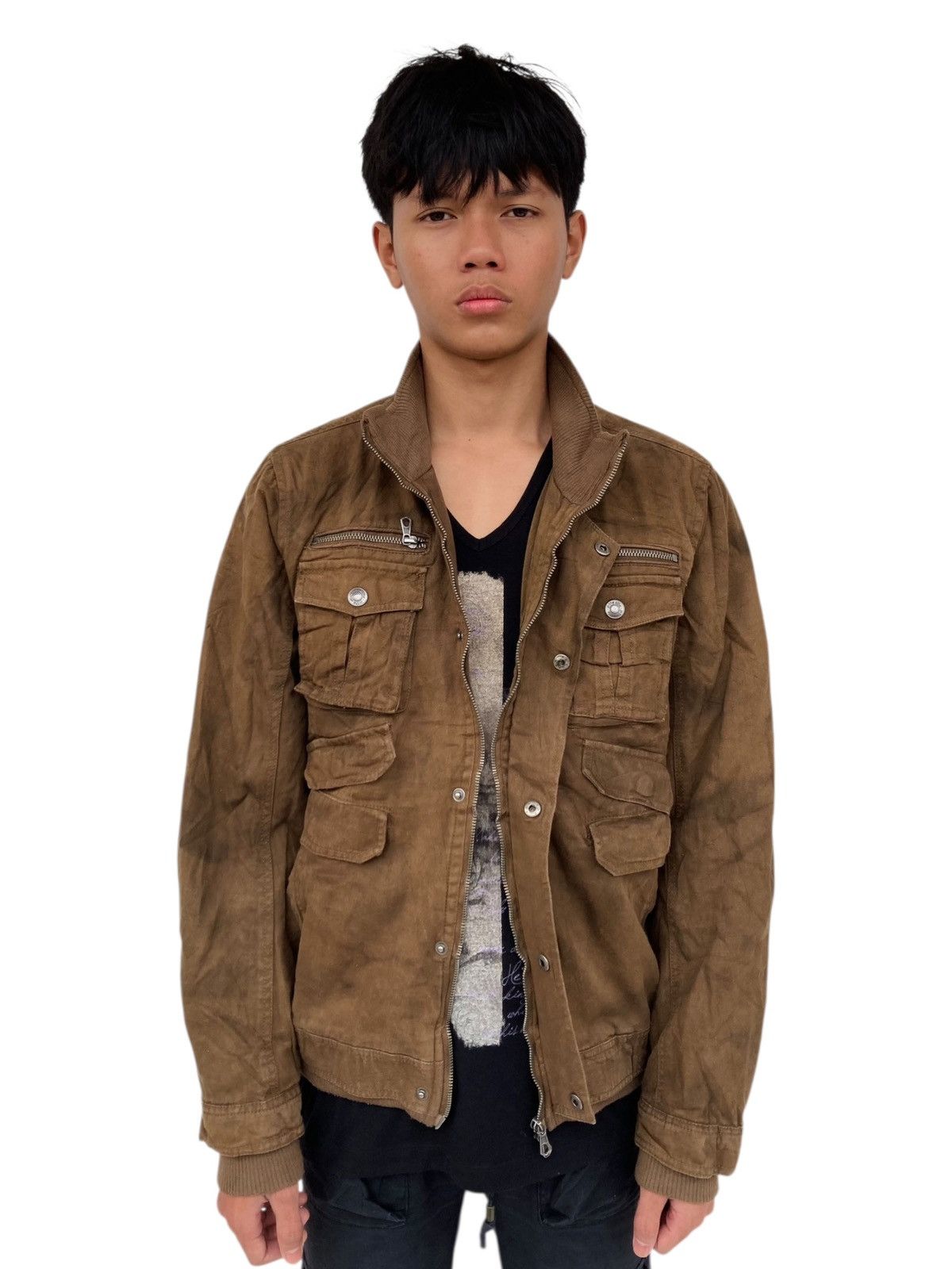 If Six Was Nine 2000s In The Attic - Multipocket Wooden Jacket Size US M / EU 48-50 / 2 - 3 Thumbnail
