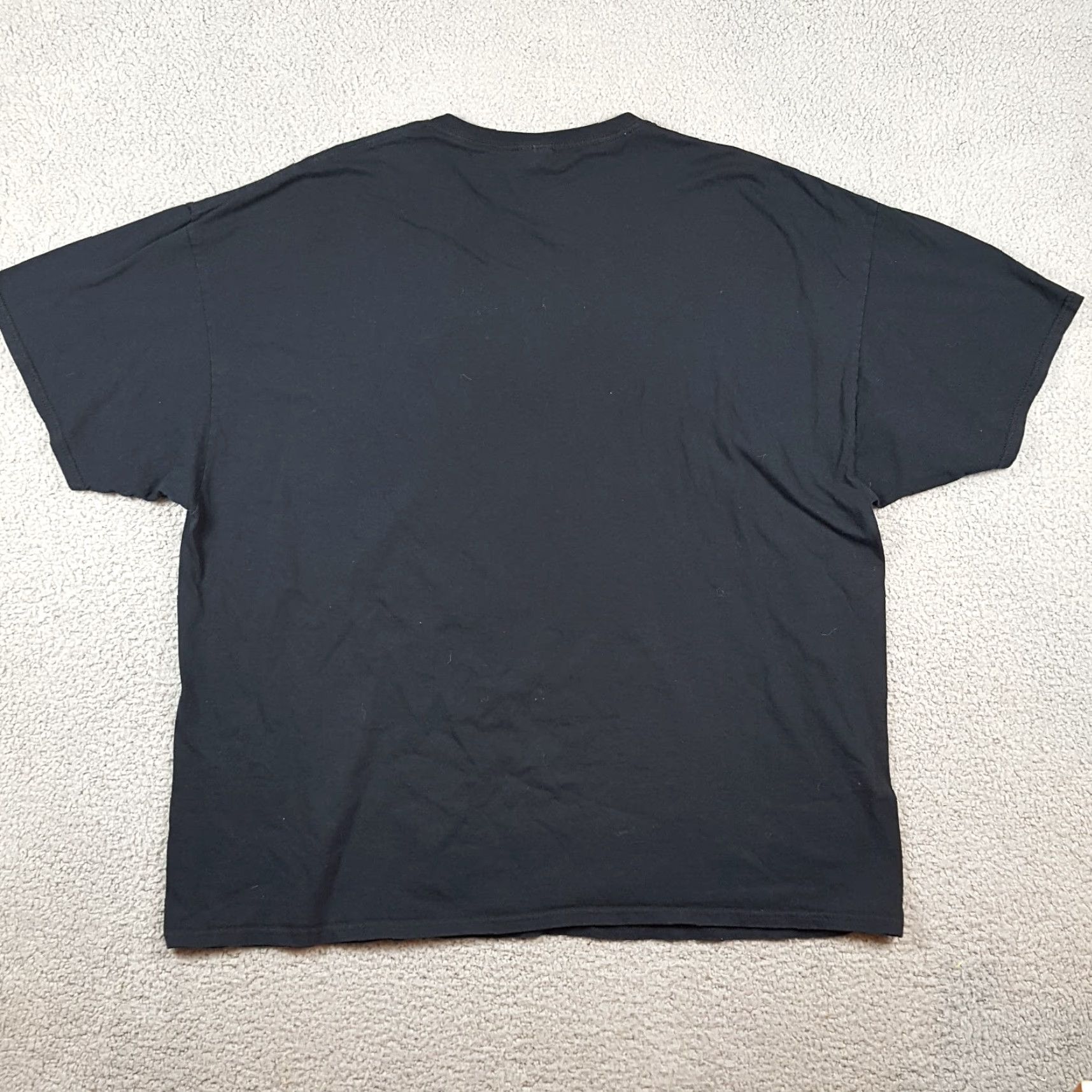 Fruit Of The Loom VINTAGE Fruit of the Loom Men's T-Shirt 3XL Black Skull Y2K Grunge Reaper Gothic Retro Short Sleeve Cotton Size US XXL / EU 58 / 5 - 6 Thumbnail