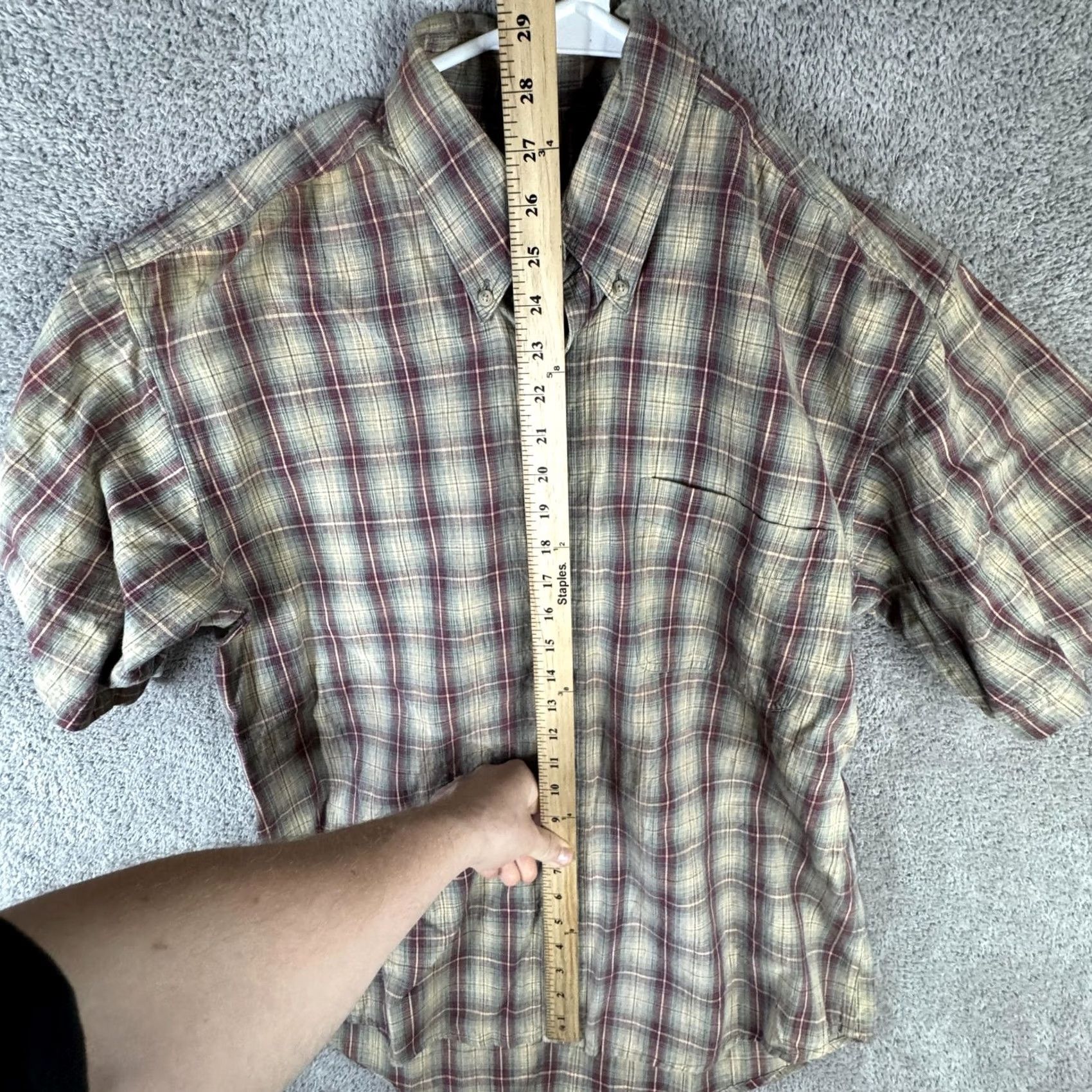 Vintage Woolrich Shirt Mens M Beige Plaid Short Sleeve Button Front Casual Size US M / EU 48-50 / 2 - 7 Thumbnail