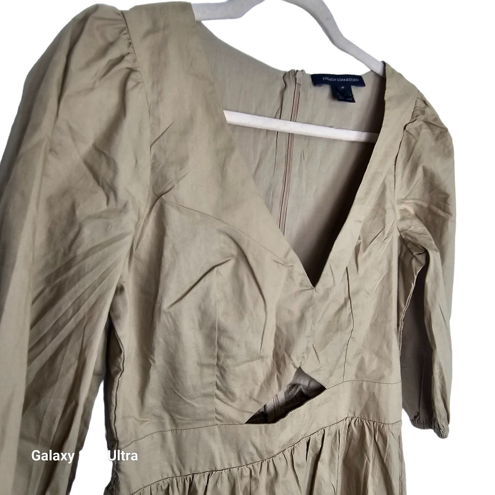 French Connection French Connection Poplin Cutout Midi Dress Sz XS Cottagecore Size XS / US 0-2 / IT 36-38 - 6 Thumbnail