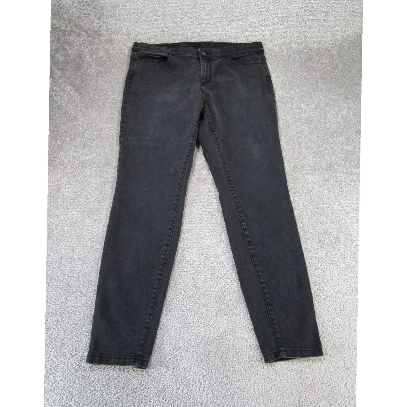 J. Jill J.Jill Womens Leggings 12 Faded Black Gray Denim Size 34" / US 12 / IT 48 - 1 Thumbnail