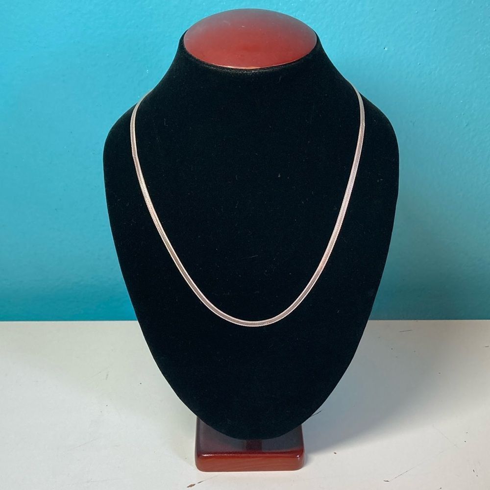 Vintage Milor Sterling Silver Herringbone Chain 20” 8 g About 3mm Wi Size ONE SIZE - 1 Thumbnail