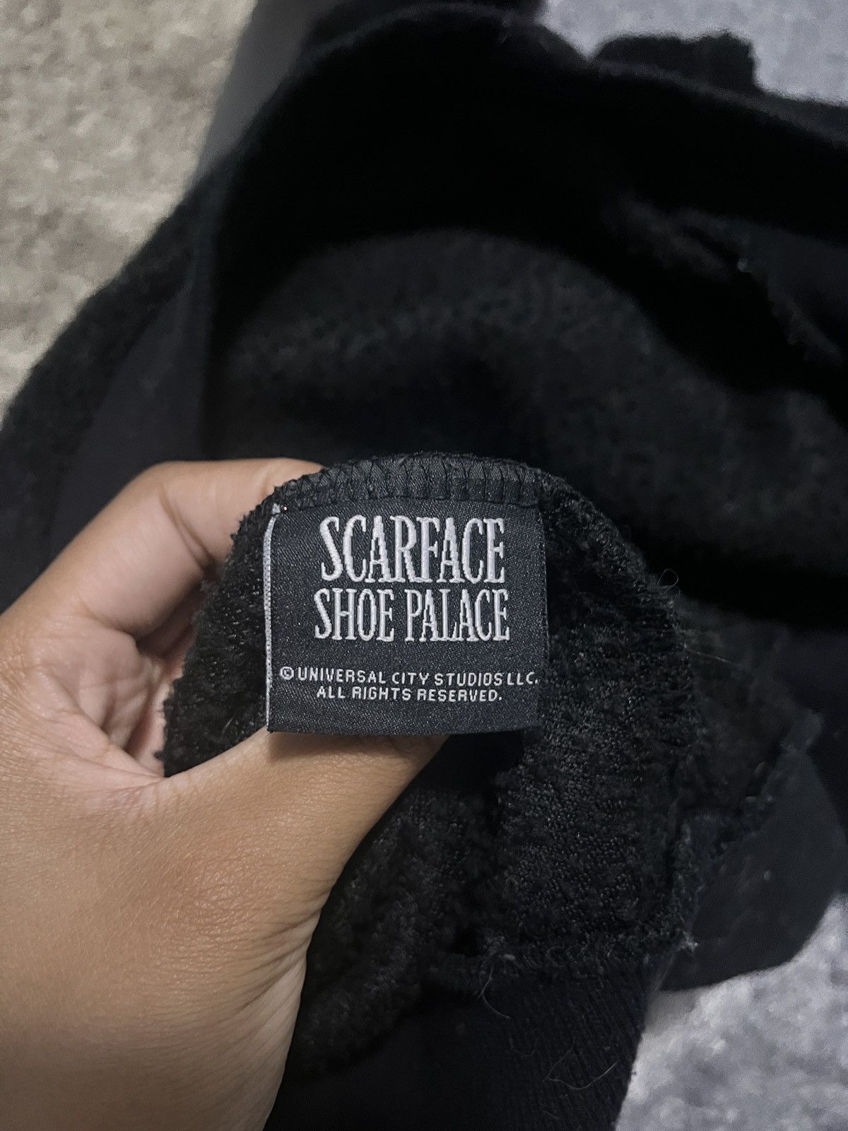 Other Black Scarface Allover Embroidered Fluffy Hoodie- Size M Size M / US 6-8 / IT 42-44 - 5 Thumbnail