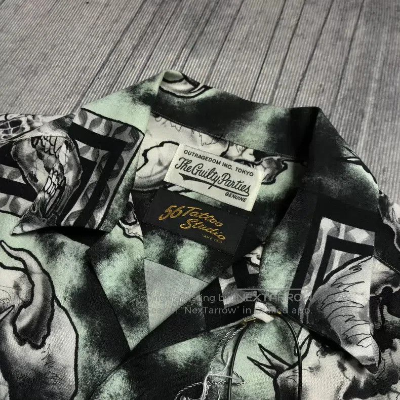 Wacko Maria Wacko Maria Heaven Tokyo Skull Hawaii Short-sleeved Shirt Size US M / EU 48-50 / 2 - 4 Thumbnail