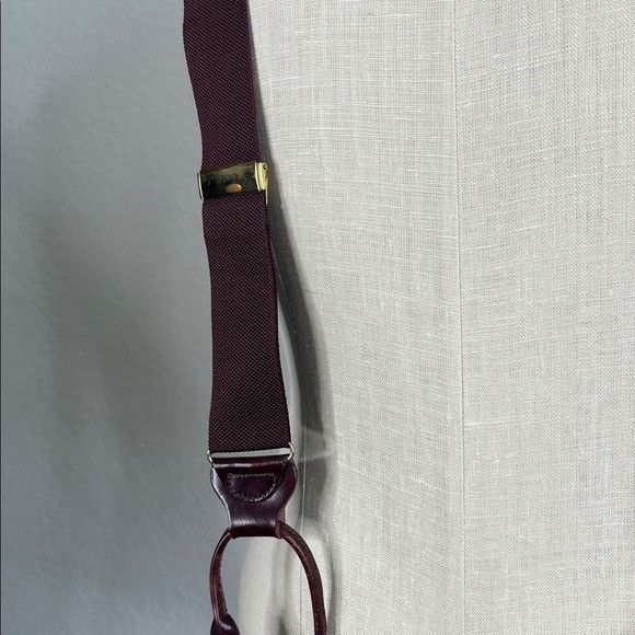 Trafalgar Trafalgar Men's Burgundy Y Back Suspenders Classic Leather T Size ONE SIZE - 4 Thumbnail