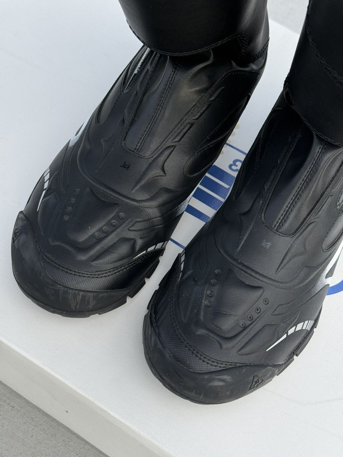 untitlab Untitlab Swift-Trek Faux-Leather Motorcycle Biker Boots Size US 9 / EU 42 - 14 Thumbnail