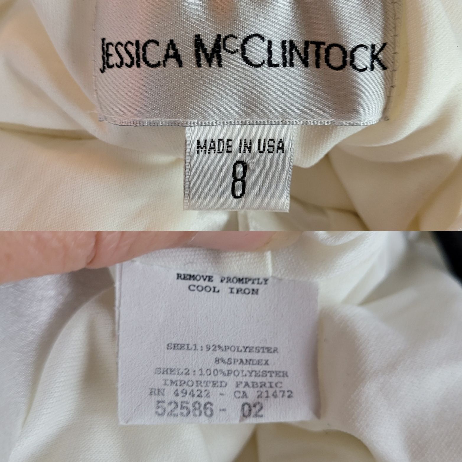 Jessica McClintock Vtg 80s Jessica McClintock Wedding Dress Gown Sz 8 Ivory Bod Size M / US 6-8 / IT 42-44 - 3 Thumbnail