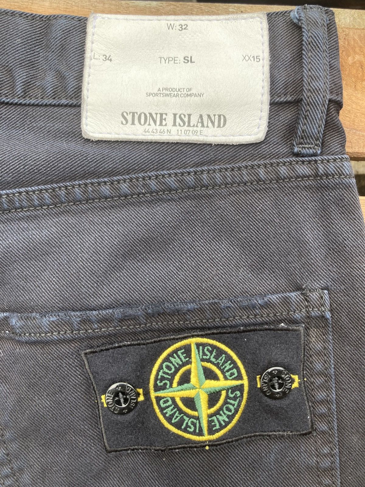 Massimo Osti Archive Stone Island Blue Black Casual Jeans Size US 32 / EU 48 - 16 Thumbnail
