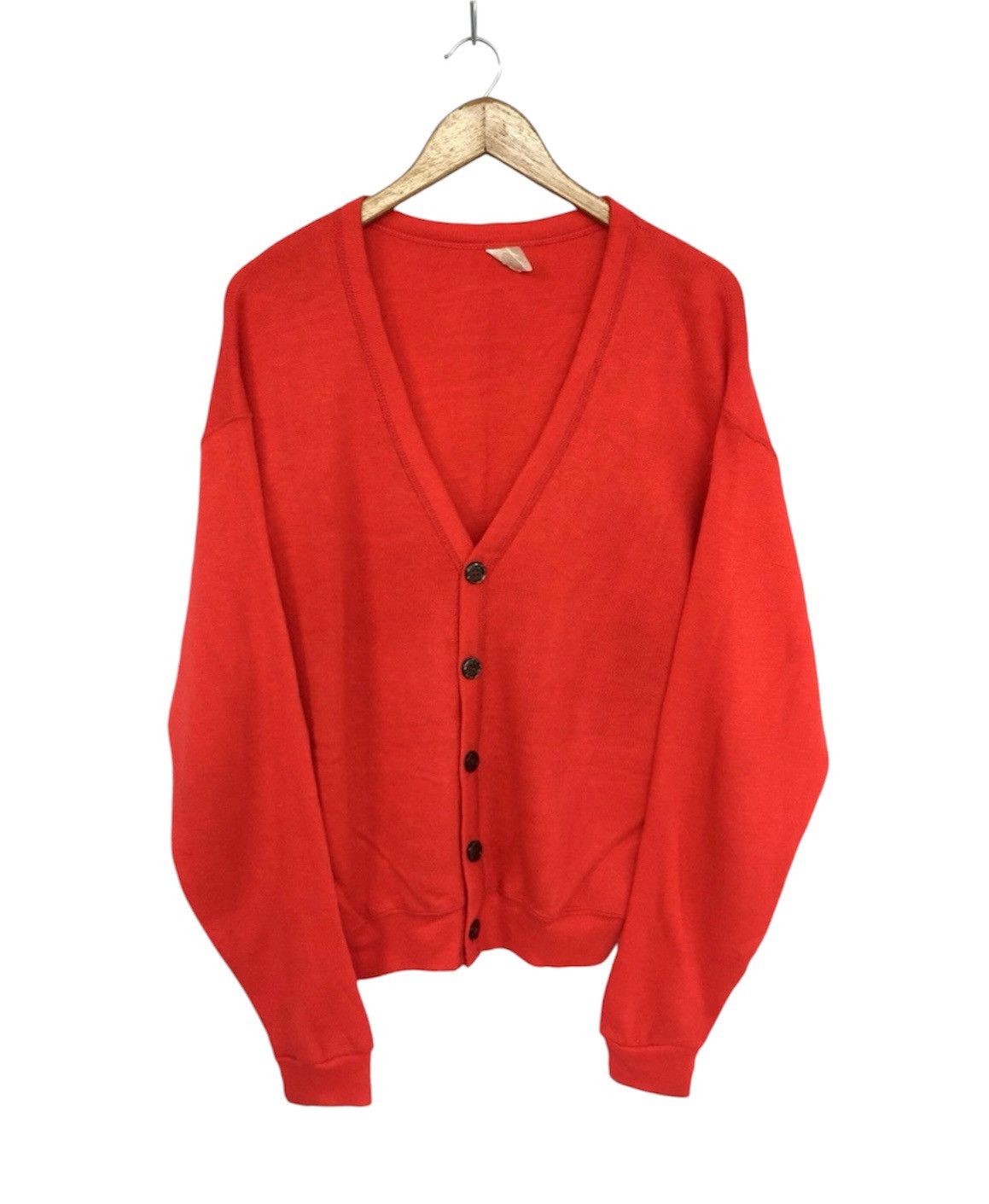 Vintage Vintage 80s Cardigan Jacket Button Shirt Size US L / EU 52-54 / 3 - 1 Thumbnail