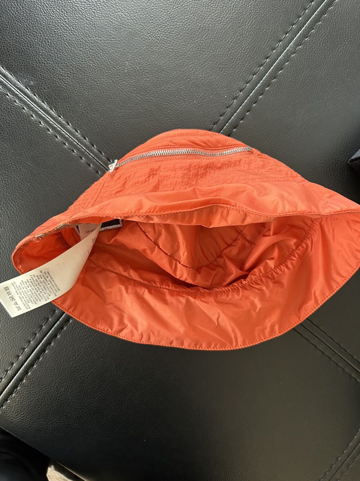 image of Rick Owens Rick Owen Bucket Nylon Hat in Orange, Men's