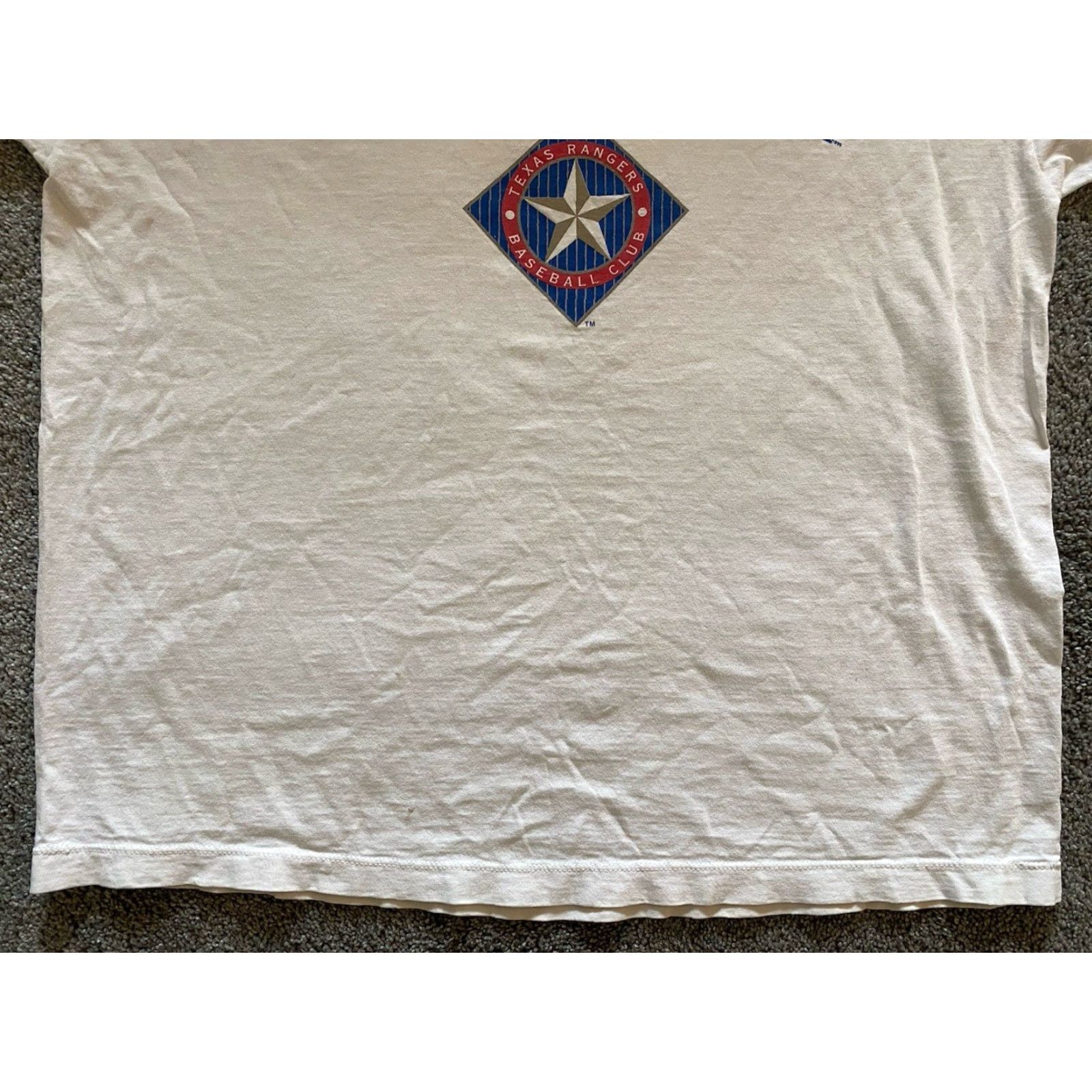 Vintage VINTAGE Crable Sportswear T-Shirt Men Large MLB Texas Rangers White 1990s 90s Sports Grunge USA Classic Hipster Single Stitch Short Sleeve Size US L / EU 52-54 / 3 - 5 Thumbnail
