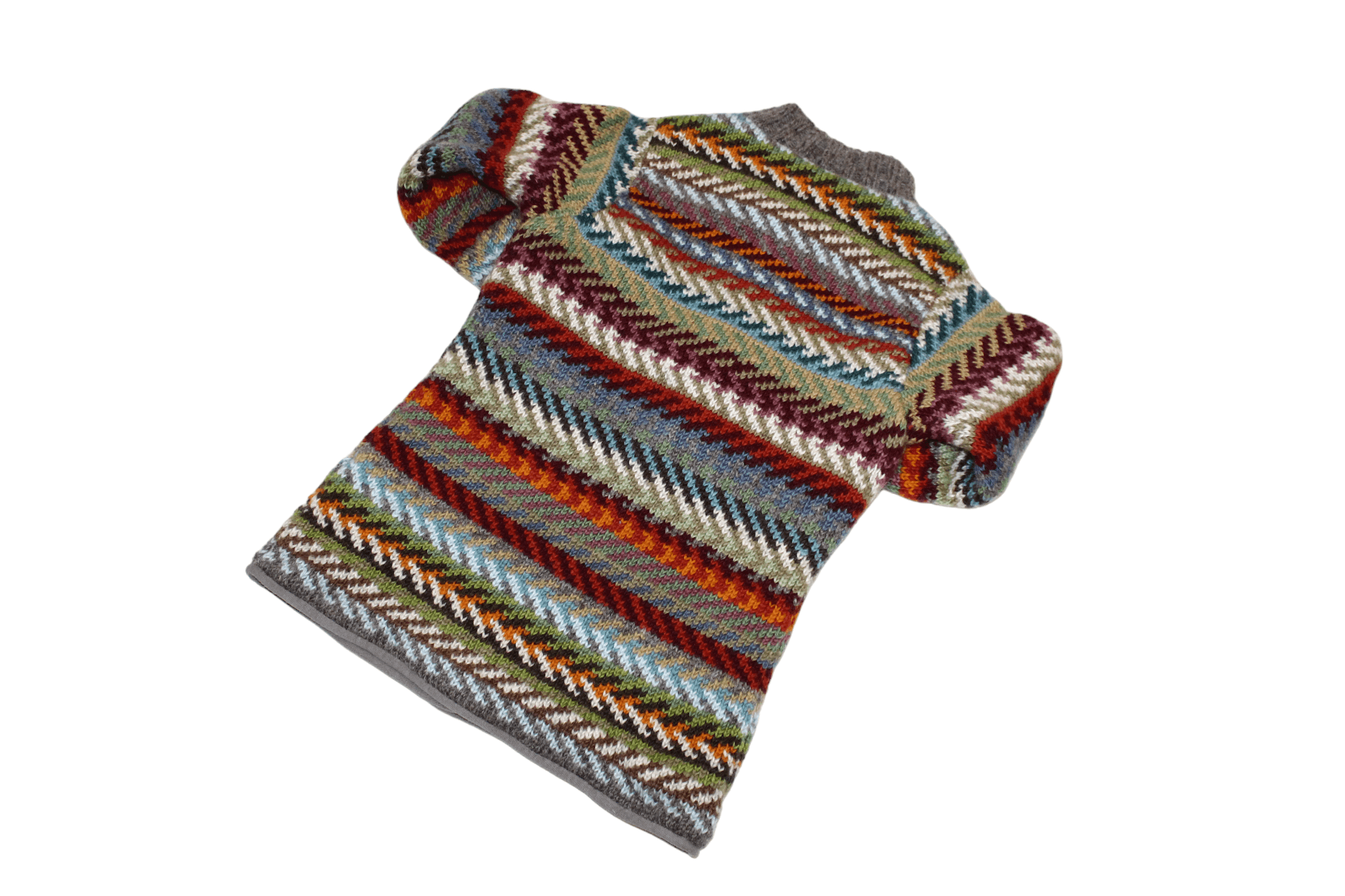 Japanese Brand PACHAMAMA Cowichan Handknit Wool Zip Front Lined Cardigan Size M / US 6-8 / IT 42-44 - 10 Thumbnail